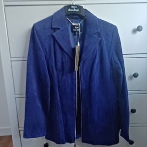 Dennis Basso women's suede leather jacket